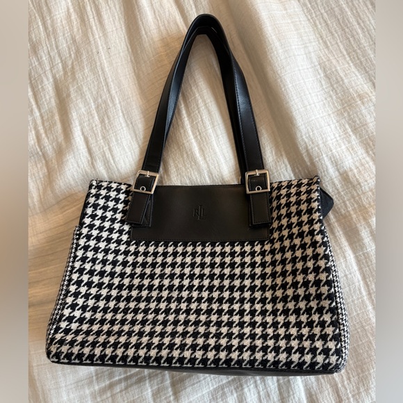 Ralph Lauren Handbags - Ralph Lauren Black and White Houndstooth Women's Bag